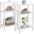 TUTOTAK Small Side Table, Narrow End Table, Skinny Sofa Table, Slim Nightstand, Couch Table, Living Room, Bed Room, White TB01BW0772