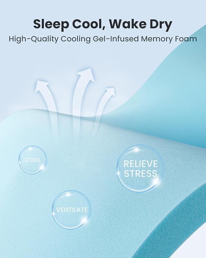 Dreamsmith King Size Mattress Topper - 3 Inch Cooling Gel Memory Foam Mattress Pad for Pressure Relief, Bed Topper with Removable Washable Soft Cover Non-Slip, CertiPUR-US & Oeko-Tex Certified
