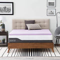 Lucid 2 Inch Lavender Infused Memory Foam Mattress Topper - Ventilated Design – Pressure Relieving Bed Topper - Mattress Pad – CertiPur Certified - Full Size