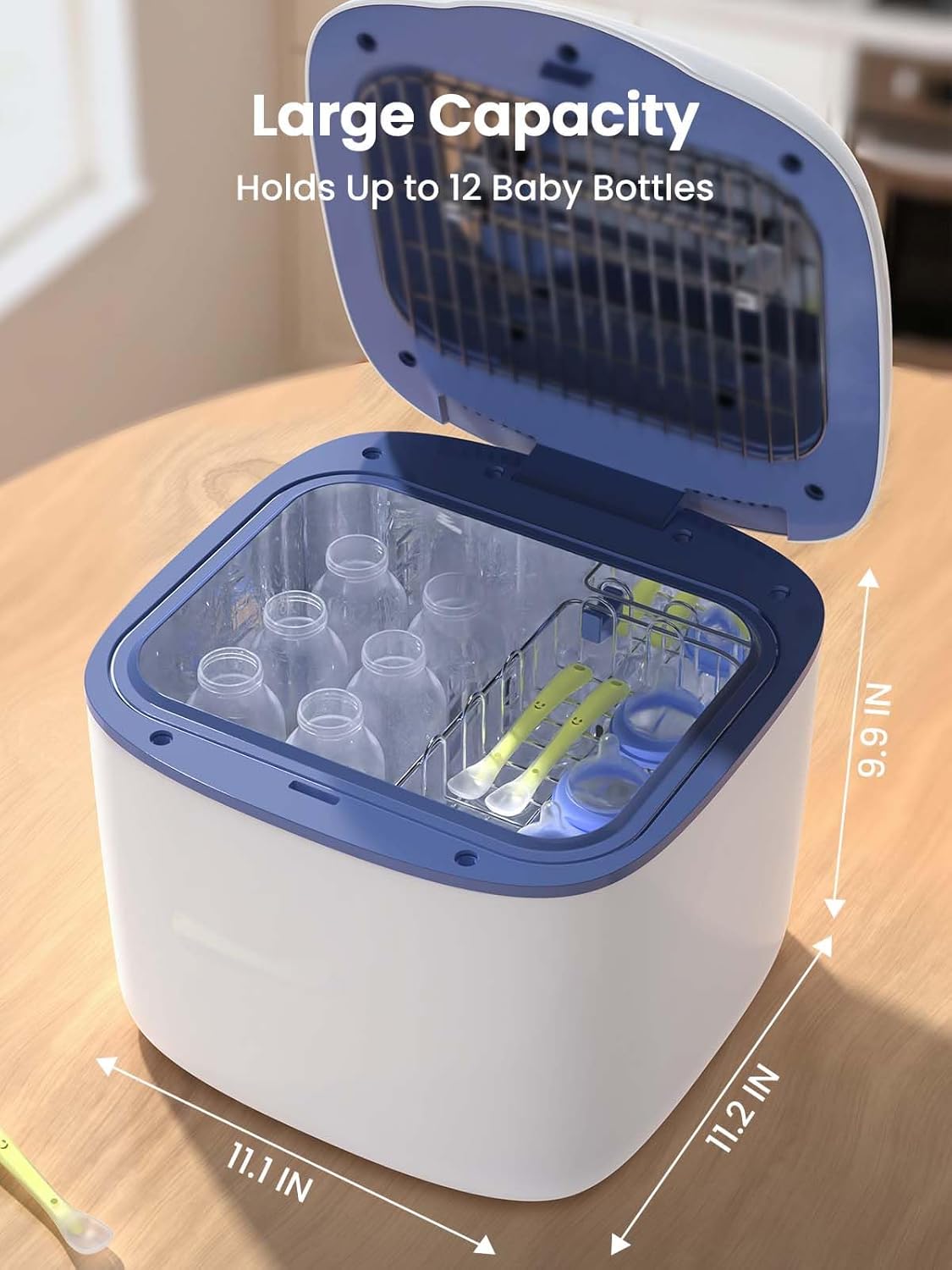 GROWNSY UV Sanitizer and Dryer, 4in1 Cleaner and Sanitizing Machine UV Sanitizer Box Household for Baby Bottles Toys Clothes Baby Stuff, for Family Toothbrush Beauty Tools Phone