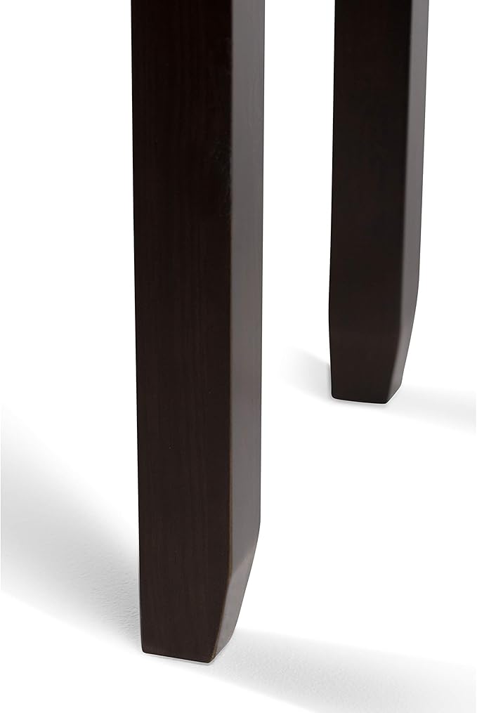 SIMPLIHOME Cosmopolitan Coffee Table - 42 inch Wide Solid Wood Contemporary Rectangle Cocktail Table in Mahogany Brown, Stylish Living Room Table with 2 Drawers and Square Brushed Nickel Knobs