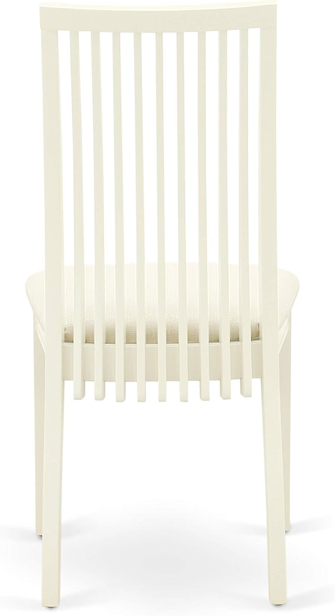 East West Furniture LGIP7-LWH-C 7 Piece Dinette Set Consist of a Rectangle Dining Room Table with Butterfly Leaf and 6 Linen Fabric Upholstered Dining Chairs, 42x84 Inch, Linen White
