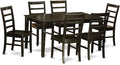 East West Furniture CAPF7-CAP-W 7 Piece Dining Table Set Consist of a Rectangle Wooden Table and 6 Dining Room Chairs, 36x60 Inch, Cappuccino