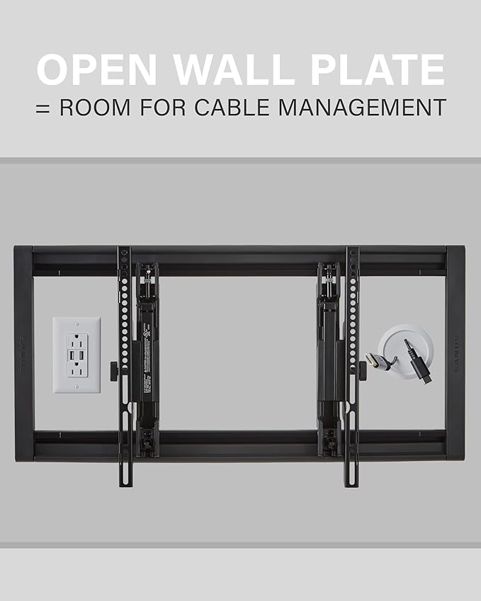 SANUS Tilting TV Wall Mount for 42" to 90" TVs - Low Profile & Universal Design - Fight Screen Glare - Easy 3-Step DIY