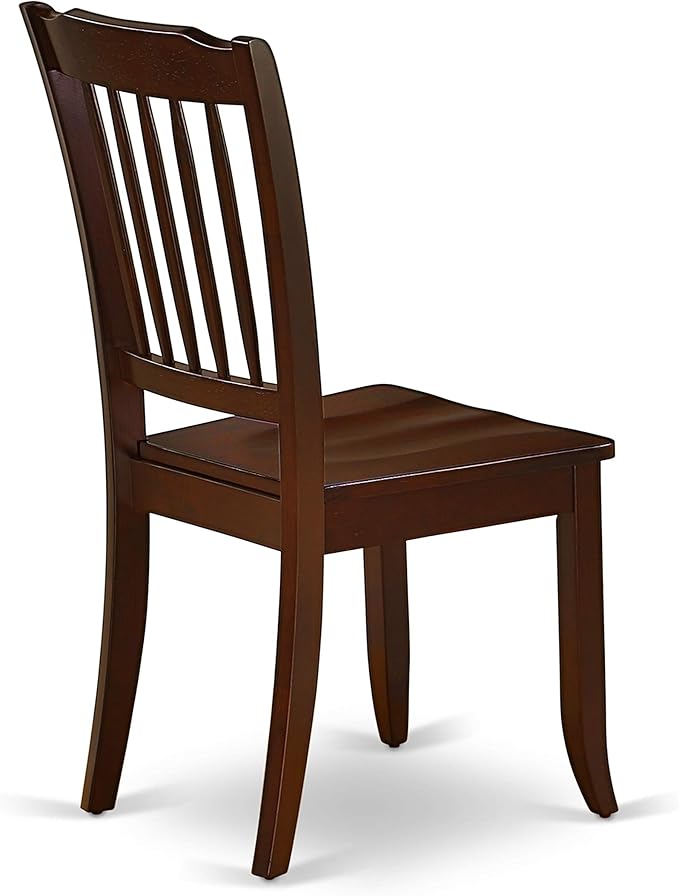 East West Furniture DODA5-MAH-W 5 Piece Dining Room Furniture Set Includes a Rectangle Wooden Table with Butterfly Leaf and 4 Kitchen Dining Chairs, 42x78 Inch, Mahogany