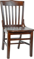Flash Furniture Hercules Series School House Back Mahogany Wood Dining Chair, Traditional Elegant Wood Restaurant Chair, Walnut Wood