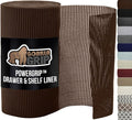 GORILLA GRIP powerGRIP Drawer Shelf and Cabinet Liner, Thick Strong Hold, Non-Adhesive Liners Protect Kitchen Cabinets and Cupboard, Bathroom Drawers, Easy Install, Breathable Mat, 20" x30', Chocolate
