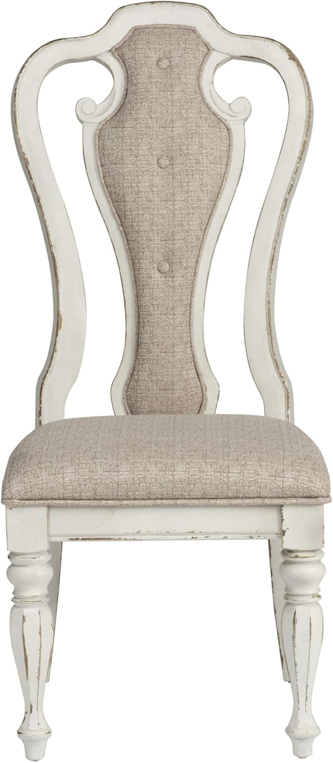 LIBERTY FURNITURE INDUSTRIES, INC. Magnolia Manor Opt 5 Piece Pedestal Table Set, Antique White, Width 42" x Depth 60" Height 30"