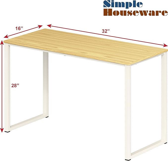 SHW Mission 32-Inch Home Office Computer Desk, Oak