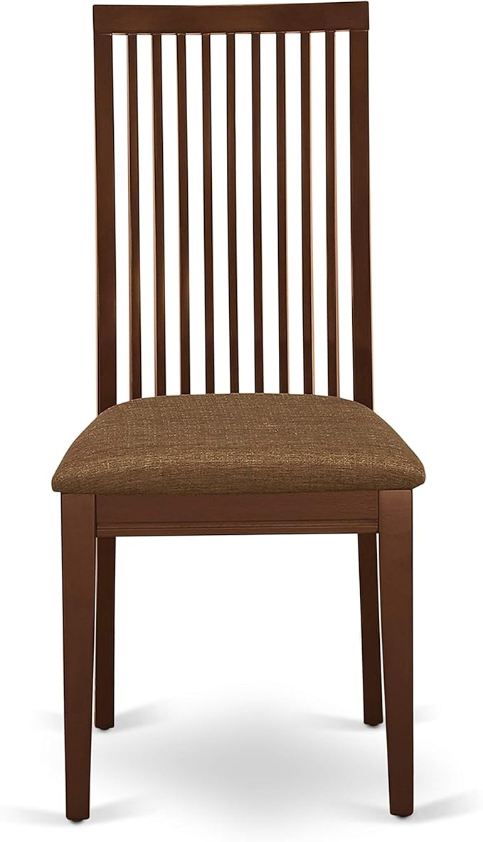 East West Furniture DOIP5-MAH-C 5 Piece Dining Table Set for 4 Includes a Rectangle Kitchen Table with Butterfly Leaf and 4 Linen Fabric Dining Room Chairs, 42x78 Inch, Mahogany