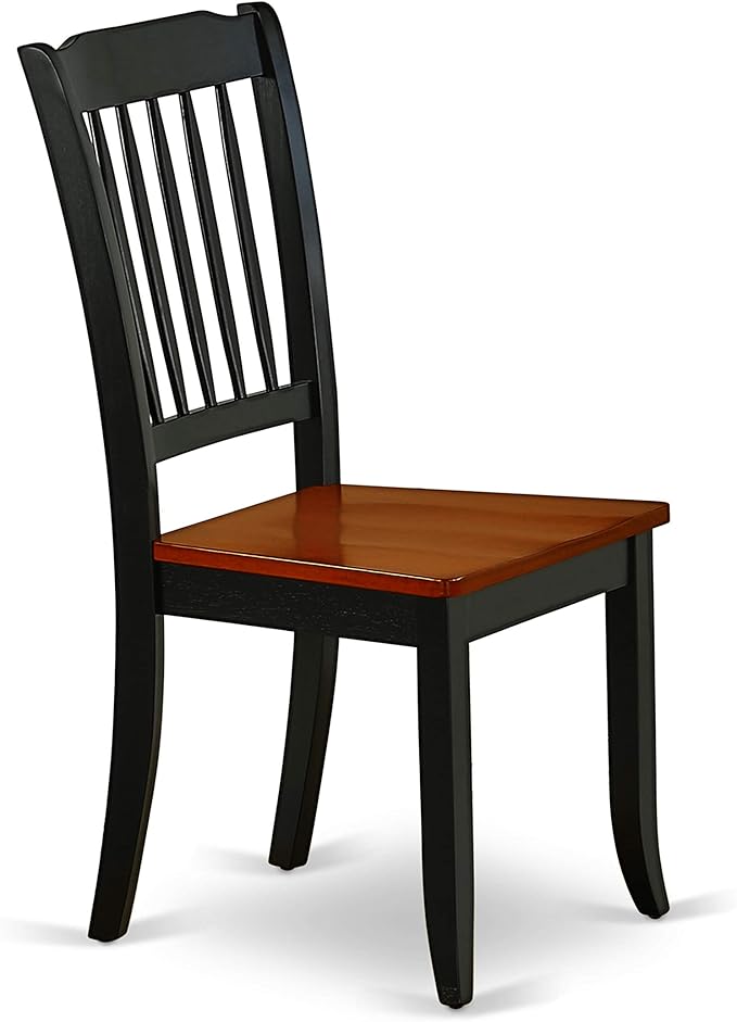 East West Furniture LGDA9-BCH-W 9 Piece Dining Room Furniture Set Includes a Rectangle Kitchen Table with Butterfly Leaf and 8 Dining Chairs, 42x84 Inch, Black & Cherry