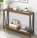 EXCEFUR Entryway Table, Narrow Sofa Console Tables Behind Couch, Modern Entry Table for Hallway Entrance Living Room, Rustic Brown
