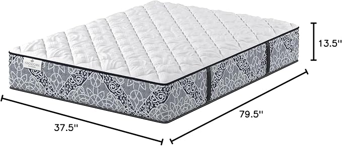 Kingsdown Firm Hybrid Mattress Twin XL Cooling Gel Memory Foam Layer Multi-Layered Motion Isolation Cool Sleep Quilted Top Luxury Mattresses, 13.5-Inch Passions Merridale