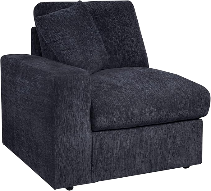 146" Convertible Sectional Sofa Couch,8 Seat Modular Living Room Furniture Sets with 2 Pillows & Movable Ottoman,Chenille Upholstered Cloud Couches,L-Shaped Comfy Sofas,for Living Room,Dark Gray