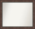 Amanti Art White Bathroom Mirror for Over Sink, 25x31 Cabinet White Narrow Rectangle Vanity Mirror, Large Modern Frame, Hangs Horizonally and Vertically, Bathroom Wall Decor, Non-Beveled Edge