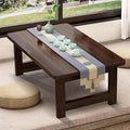 Japanese Floor Sitting Table, Folding Wood Tea Table Chabudai Japanese Coffee Table Low Table for Living Room Home Tatami Office (A 47.2 * 19.6 * 13.7 INCH)