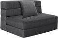 Fold Sofa Bed Couch Twin Size with Pillow Memory Foam Convertible Sleeper Chair Bed Futon Lazy for Living Room/Home Office/Guest Beds/Apartment/Upstairs Loft,Dark Gray