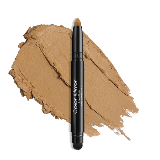 Cream Waterproof Hypoallergenic Eyeshadow Stick, long wear Metallic Glitter Matte Eye Shadow Pencil With Makeup Brush, Eye Brightener, 42 Almond Matte