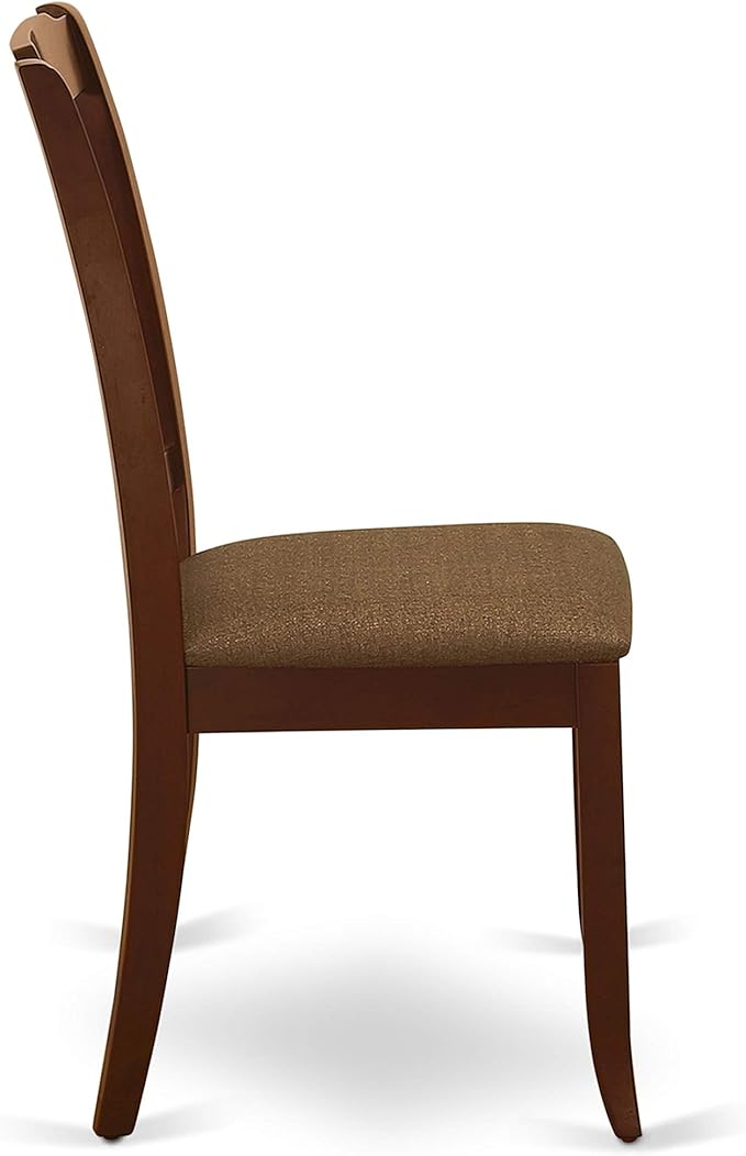 East West Furniture DODA7-MAH-C 7 Piece Modern Dining Table Set Consist of a Rectangle Wooden Table with Butterfly Leaf and 6 Linen Fabric Dining Room Chairs, 42x78 Inch, Mahogany