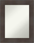 Amanti Art Bronze Bathroom Mirror for Over Sink, 28x22 William Mottled Bronze Narrow Rectangle Vanity Mirror, Medium Casual Frame, Hangs Horizonally and Vertically, Bathroom Wall Decor, Non-Beveled