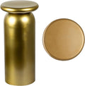 JONATHAN Y END1008B Miles 22.75" Mid-Century Modern Metal Sleek Cylinder Drink Table, Gold for Living Room, Bedroom, Office, Bathroom