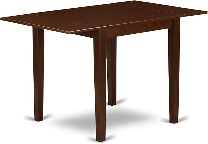 East West Furniture NDGR3-MAH-W 3 Piece Modern Dining Table Set Contains a Rectangle Wooden Table with Dropleaf and 2 Kitchen Dining Chairs, 30x48 Inch, Mahogany