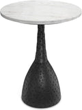 SIMPLIHOME Myles Contemporary Modern 16 inch Wide Metal Side Table in Black for the Living Room and Bedroom