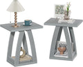 End Tables Living Room Set of 2. Side Tables Living Room. Side Table Beside Sofa. Modern End Table for Home. Slate Grey End Tables Set of 2