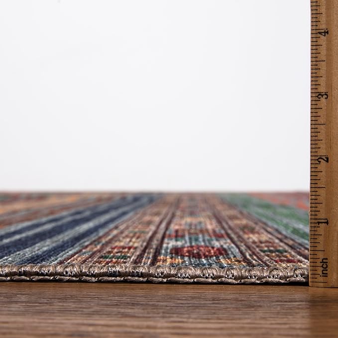 Keen Home Design 3x5 Rug - Machine Washable Entry Rug with Non-Slip Backing, Ideal for Enteryway, Kitchen, Bathroom, Laundry Room - Vintage, Easy Clean, Durable, Low Pile Rug - (3' x 5')