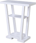 Convenience Concepts Newport V Console Modern Sofa Storage Shelves, Narrow Entryway Hall Living Room, Display Accent Table, 31.5", White
