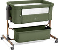 3 in 1 Baby Bassinet, Rocking Bassinet, Bedside Bassinet, 6-Height Adjustable, Bassinet Bedside Sleeper, Bedside Bassient for Baby with Comfy Mattress, Breathable Mesh, Large Storage Basket