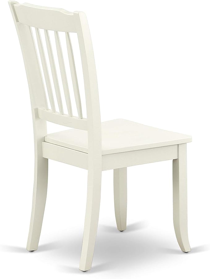 East West Furniture HBDA5-LWH-W 5 Piece Dinette Set for 4 Includes a Round Dining Room Table with Pedestal and 4 Kitchen Dining Chairs, 42x42 Inch, Linen White