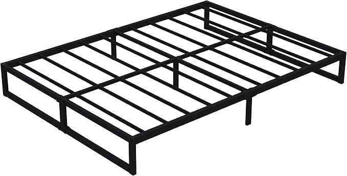 9 Inch Full Bed Frame No Box Spring Needed, Heavy Duty Metal Platform Beds with Sturdy Steal Slats for Mattress Foundation, Easy Assembly, Noise Free, Black