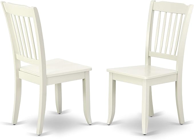 East West Furniture HBDA5-LWH-W 5 Piece Dinette Set for 4 Includes a Round Dining Room Table with Pedestal and 4 Kitchen Dining Chairs, 42x42 Inch, Linen White