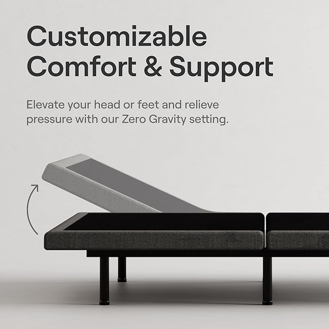Nectar Premier Queen Adjustable Base & 13” Mattress (New Version) - Head & Foot Incline - Medium Firm Memory Foam - Cooling Upgrade - 3 Massage Settings - 365-Night Mattress Trial & Forever Warranty