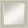 Amanti Art Bathroom Mirror for Over Sink, 26x26 Sophia Silver Square Vanity Mirror, Medium Traditional Frame, Hangs Horizonally and Vertically, Bathroom Wall Decor, Beveled Edge