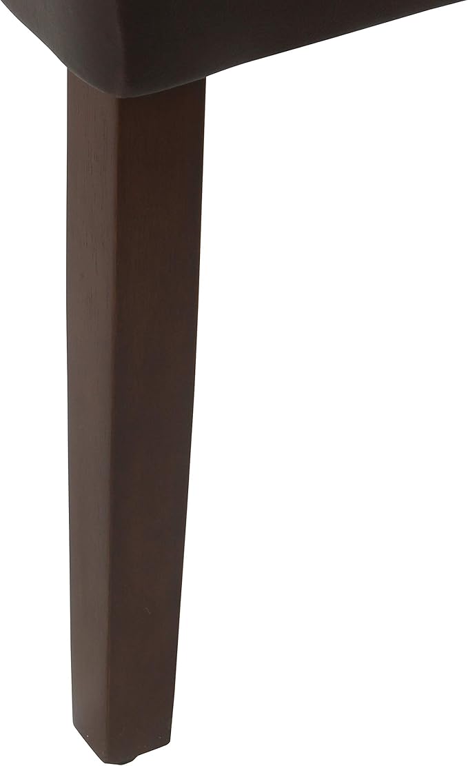 HomePop Parsons Dining Chair - Brown Faux Leather (Set of 2)