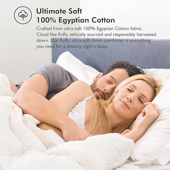 Luxurious All-Season Goose Down Feather Fiber Comforter Twin Size Duvet Insert, Exquisite Pinch Pleat Ruffled Twisted Flower, Premium Baffle Box, 100% Egyptian Cotton Cover, 50 oz. Fill Weight, Gray