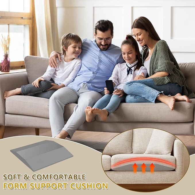 2 Pcs Couch Cushion Support for Sagging Seat High Density Trapezoidal Couch Supports for Sagging Cushions Grey Sofa Cushion Support Under Couch Cushion Support Fixes The Sag Problem