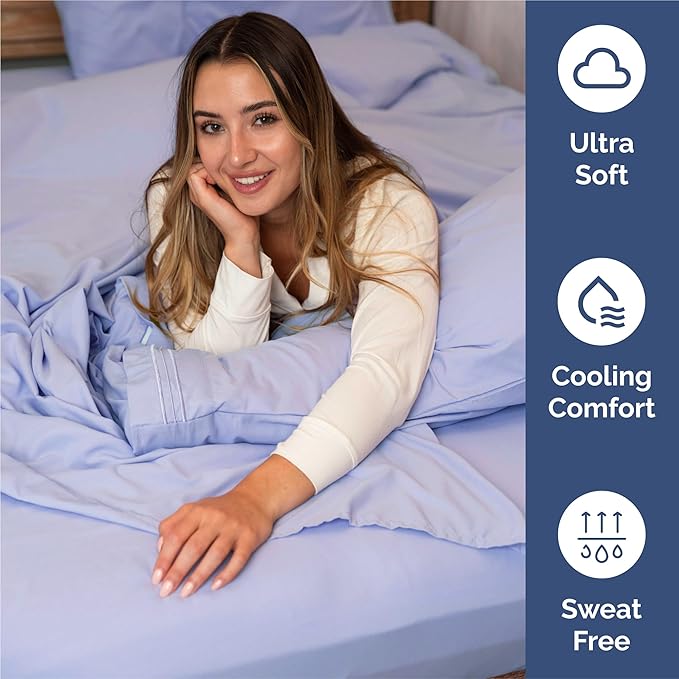 King Size 4 Piece Sheet Set - Comfy Breathable & Cooling Bed Sheets Set - Hotel Luxury Bedding for Women, Men, Kids, Teens, Boys & Girls - Deep Pockets, Ultra-Soft, Wrinkle Free - Oeko-Tex - Lavender
