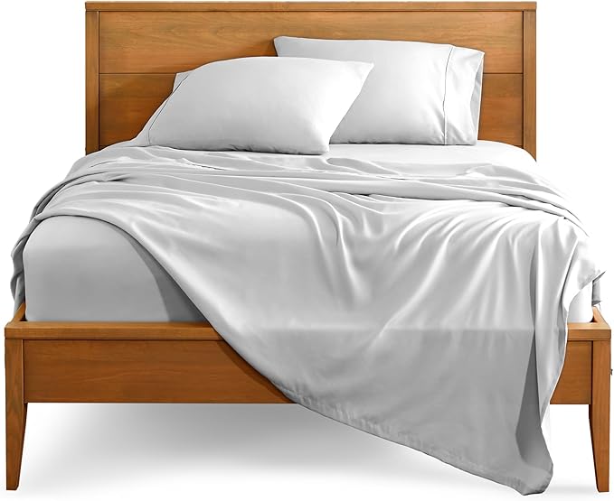 Bare Home Twin Sheet Set - 1800 Ultra-Soft Microfiber Bed Sheets - Double Brushed - Deep Pockets - Easy Fit - Extra Soft - 3 Piece Set - Bedding Sheets & Pillowcases (Twin, Cloud Grey)