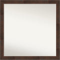 Amanti Art Brown Bathroom Mirror for Over Sink, 29x29 Wildwood Brown Narrow Square Vanity Mirror, Large Country Rustic Frame, Hangs Horizonally and Vertically, Bathroom Wall Decor, Non-Beveled Edge