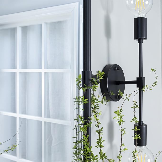 TEHOME 20x24'' Pivot Mirror for Bathroom Matt Black Tilt Beveled Mirror Rectangle Bathroom Mirror Pivoting Metal Framed Vanity Mirrors for Wall, Vertical