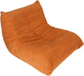 Bean Bag Chair - Memory Foam Bean Bag Chair for Adults, Comfy High-Resilience Single Sofa, Small Space Floor Chair, Chaise Lounge for Living Room, Bedroom (Orange, Wrinkles)
