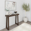 Plank+Beam Solid Wood Console Table, 36 Inch, Sofa Table, Narrow Entryway Table for Hallway, Behind The Couch, Living Room, Foyer, Easy Assembly, Walnut