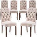 Tufted Upholstered Parsons Dining Chair with Sturdy Solid Wood Legs