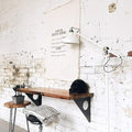 Industrial Rustic Wall-Mounted Drop-Leaf Table, Dining Table Desk, Pine Wood Wall-Mounted Bar Tables (47"X14")