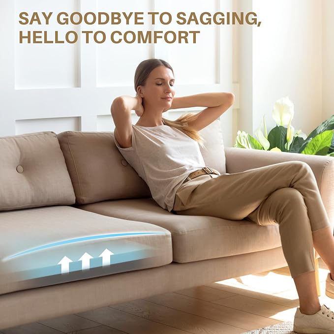 Couch Cushion Support for Sagging Cushions 20''x20'', Two in One Sofa Cushion Support to Repair Sagging Seats, Lift Saggy Seats, Extend Couch's Life, Blue & Grey 2PCS