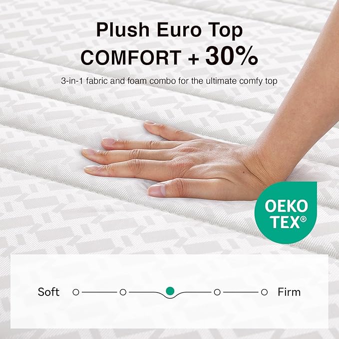 Novilla Queen Mattress, 14 Inch Queen Size Mattresses in a Box with Smarts™ Pocket Coil for Pressure Relief, Medium Firm Foam and Spring Hybrid Colchones with CertiPUR-US Certified