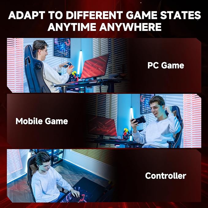 GTPLAYER Gaming Chair with Bluetooth Speakers and Footrest, Ergonomic Gamer Chair with Reclining Backrest, 3D Armrests, Adjustable Seat Height, Computer Desk Chair for Adults (Grey)